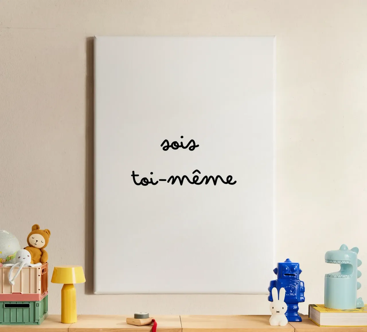Sois toi même tela con Cornice a cassetta da TCHAK ART