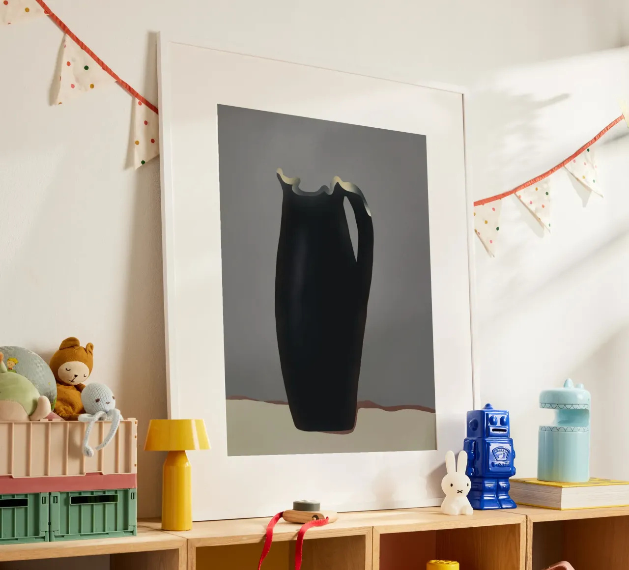 Zerbrochener Krug Poster mit Holzrahmen von Little Dean