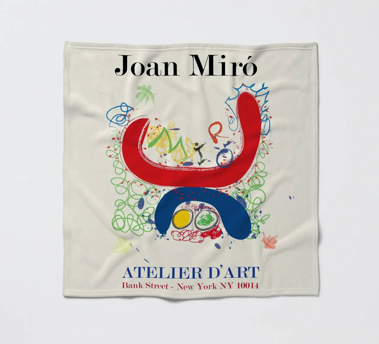 JOAN MIRO ATELIER DART POSTER coperta in pile da phillipp veisenberg