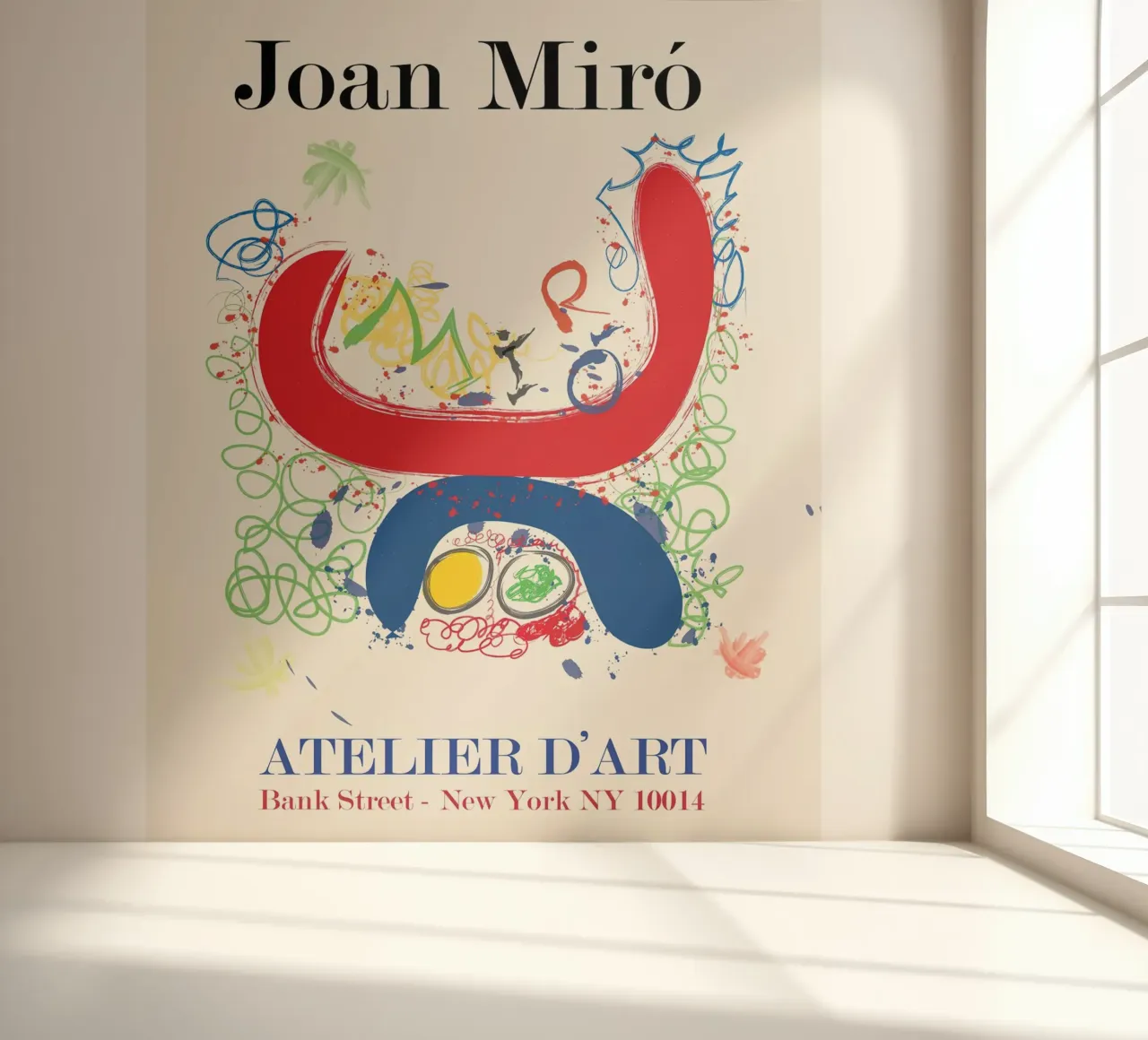 JOAN MIRO ATELIER DART POSTER fotobehang van phillipp veisenberg