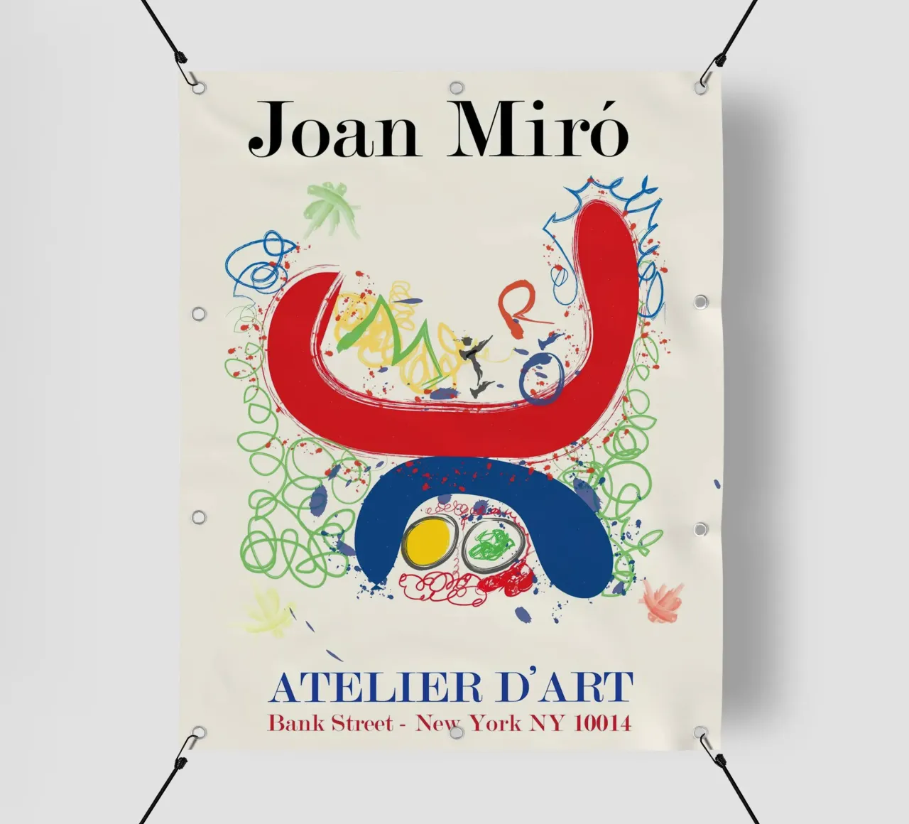 JOAN MIRO ATELIER DART POSTER telo in pvc da phillipp veisenberg