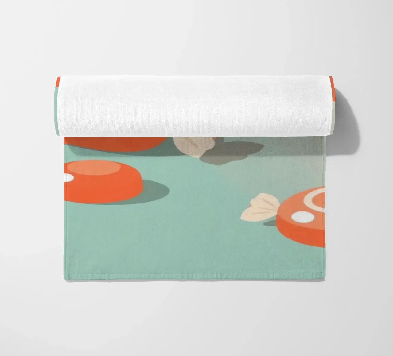 Illustrazione moderna di design piatto caramelle di gelatina colori pastello telo mare da DesignDoodle