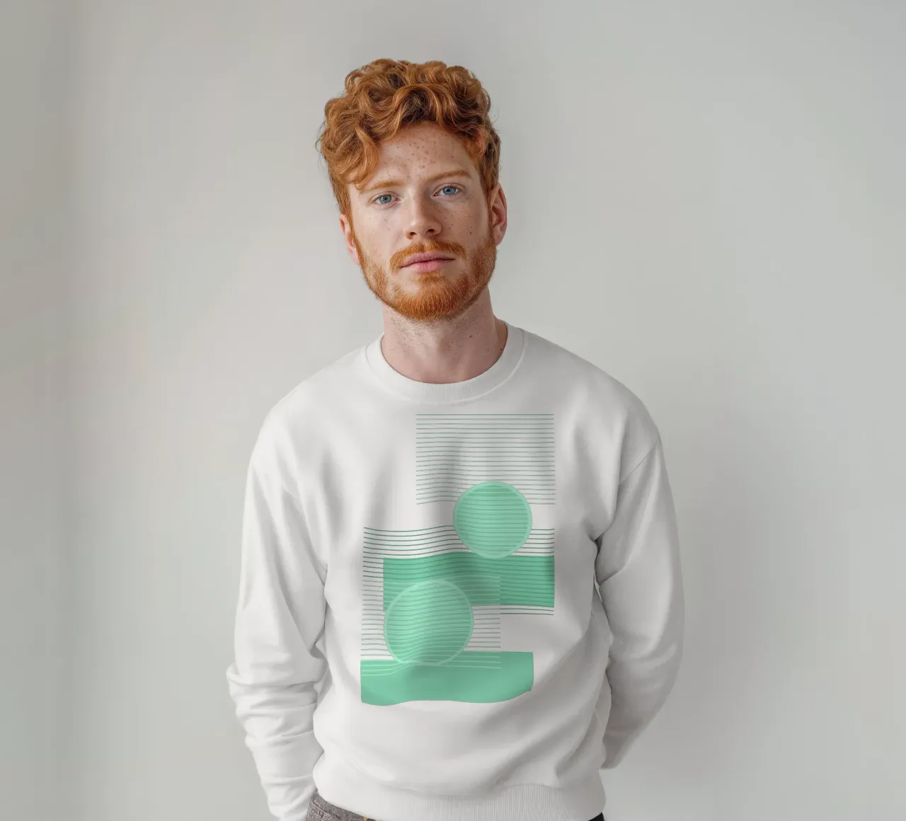 Geometric Minimal Neo Mint sweatshirt by SilverPegasus