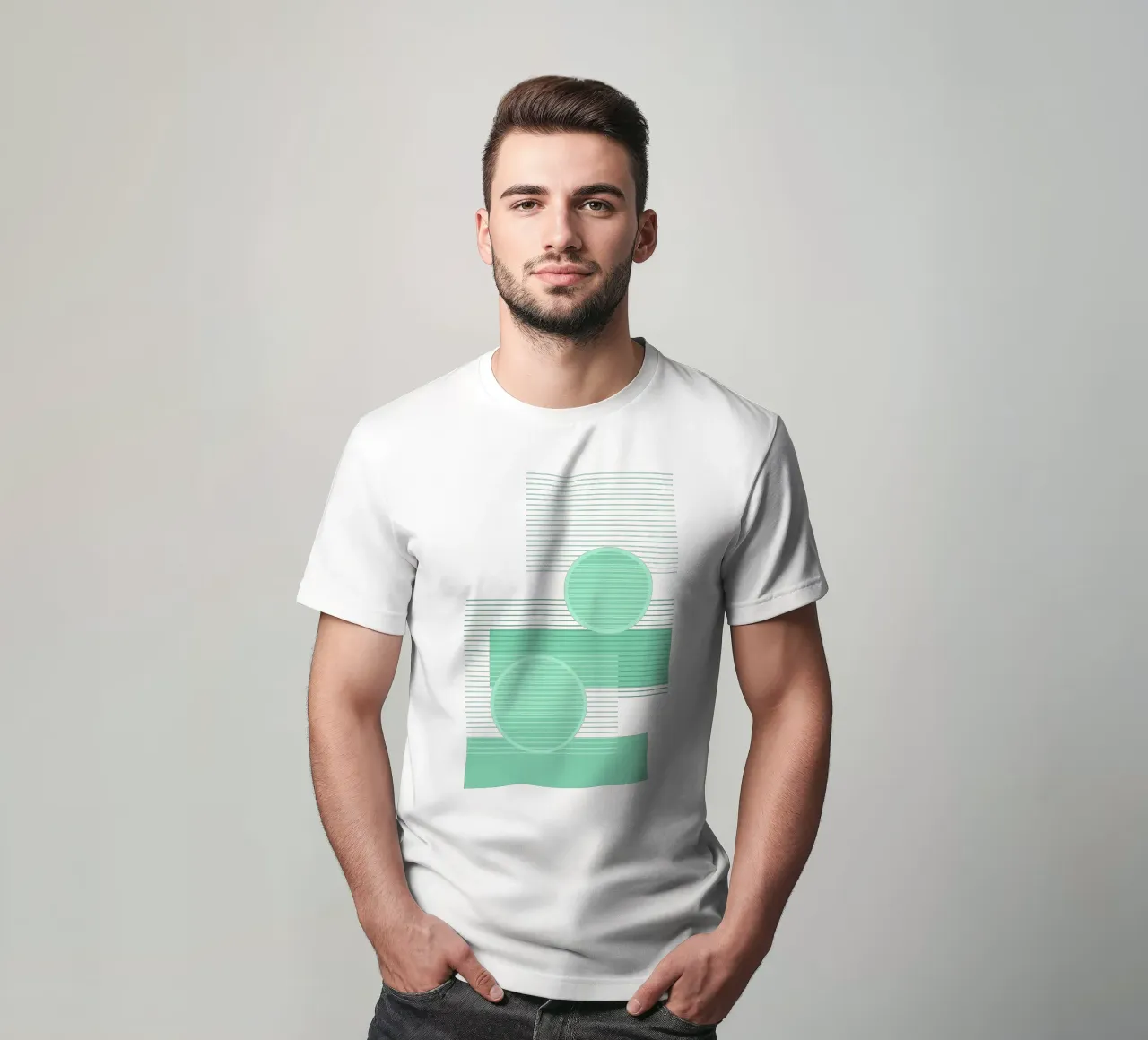 Geometrico Minimal Neo Mint t-shirt da SilverPegasus