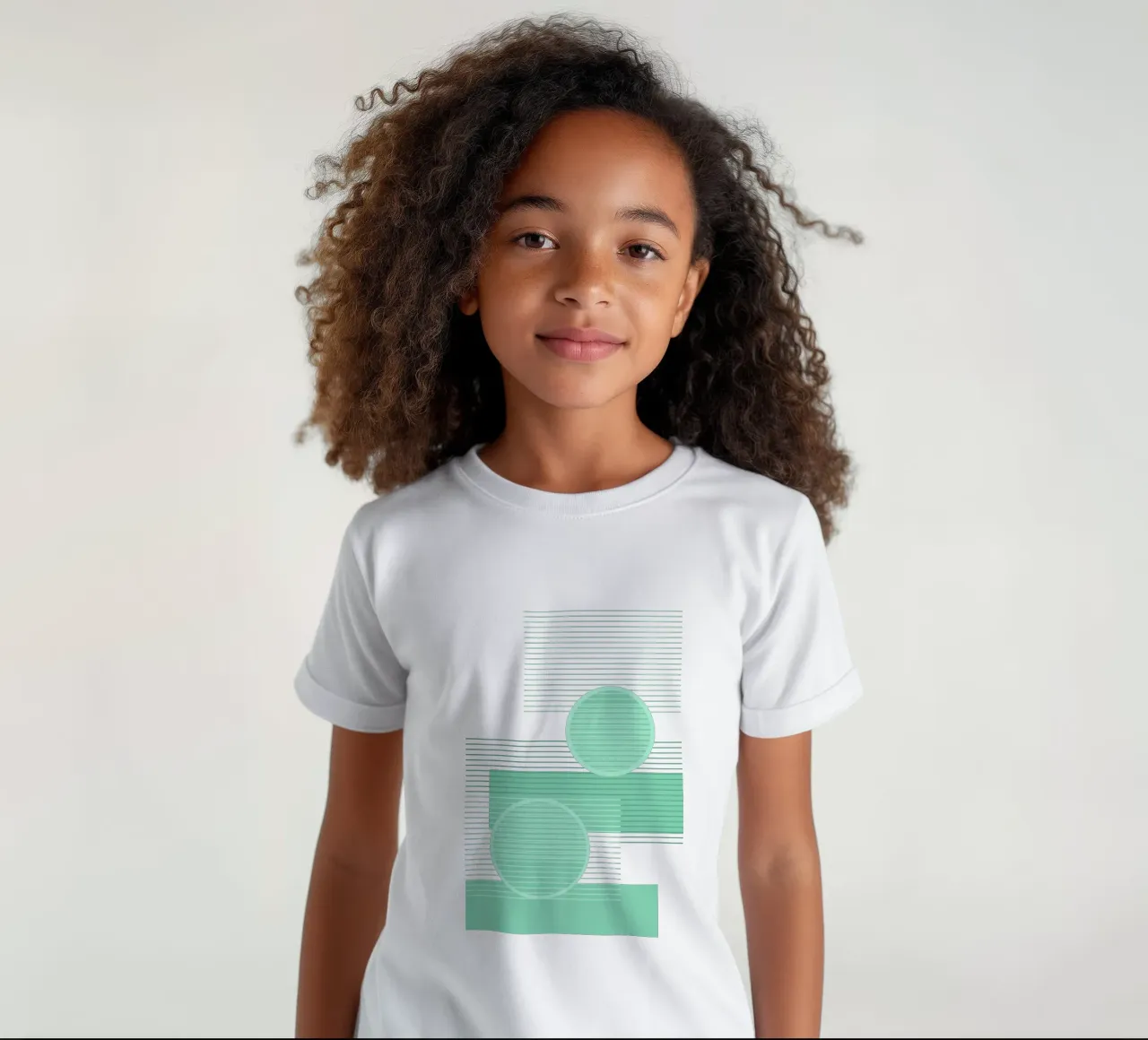Geometrico Minimal Neo Mint t-shirt bambini da SilverPegasus