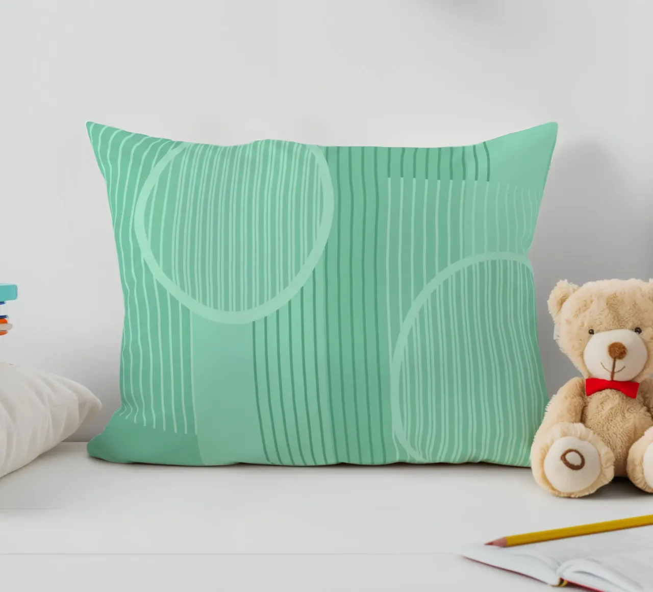 Geometrico Minimal Neo Mint cuscino da SilverPegasus