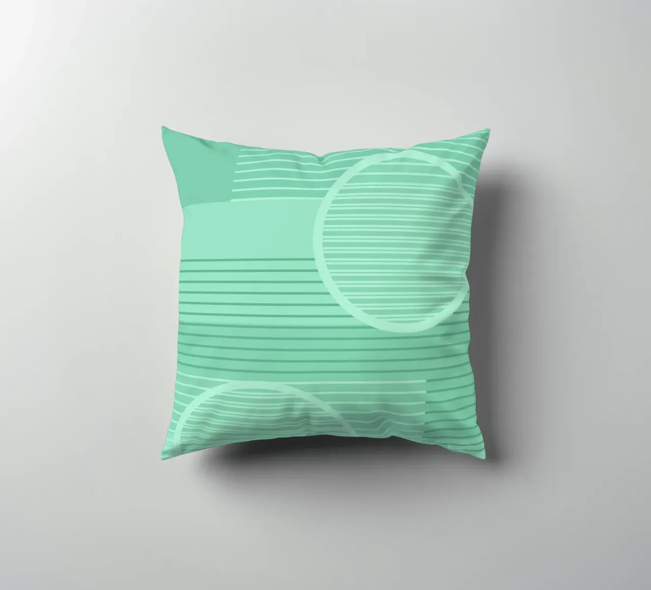 Geometrico Minimal Neo Mint cuscino da SilverPegasus