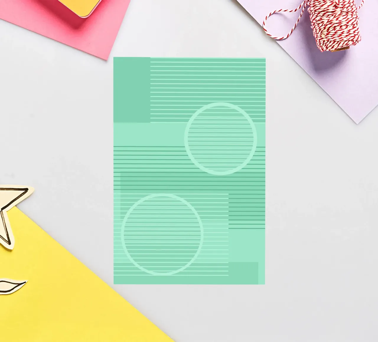 Geometrico Minimal Neo Mint adesivo da SilverPegasus