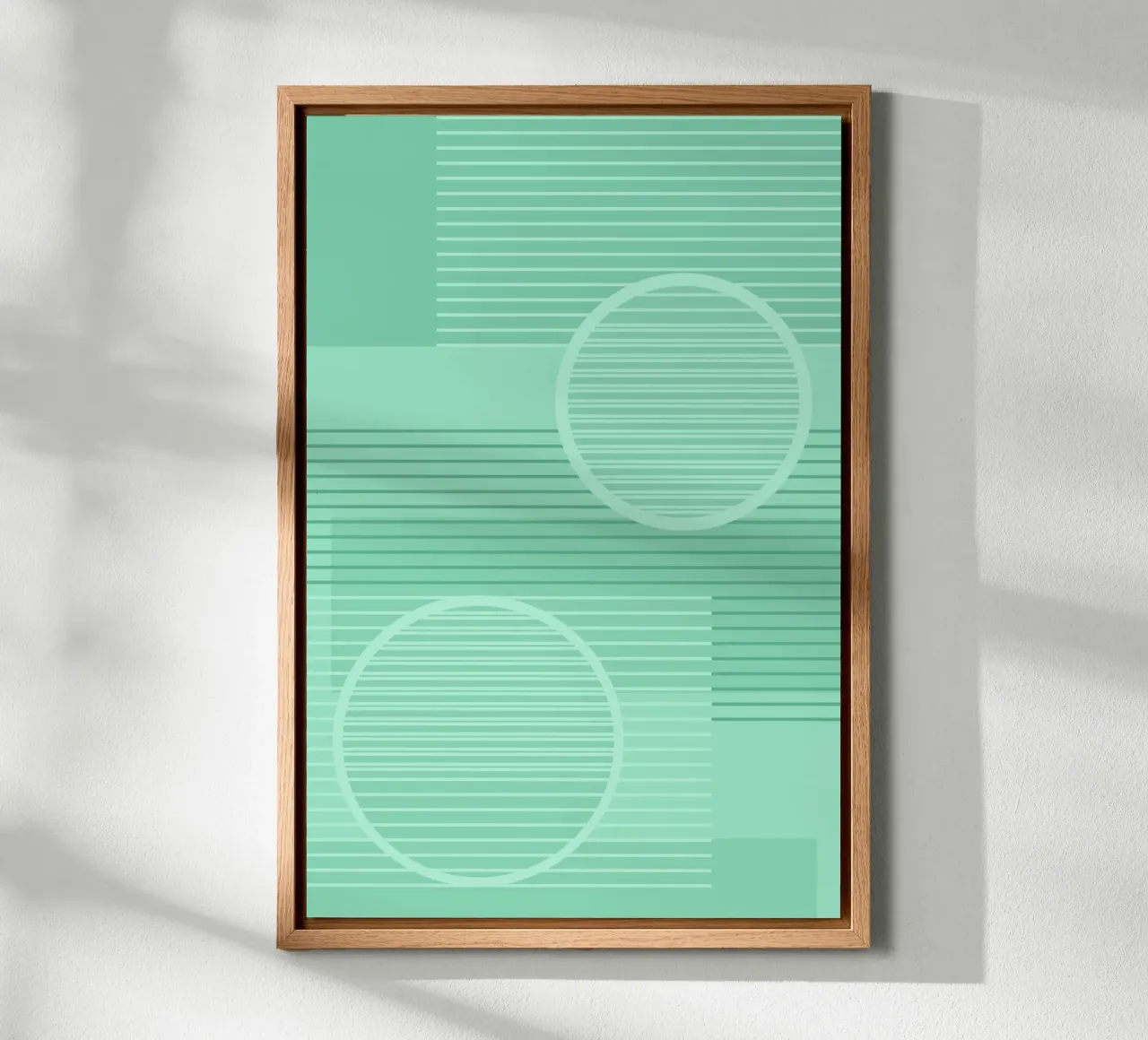 Geometrico Minimal Neo Mint alluminio dibond da SilverPegasus