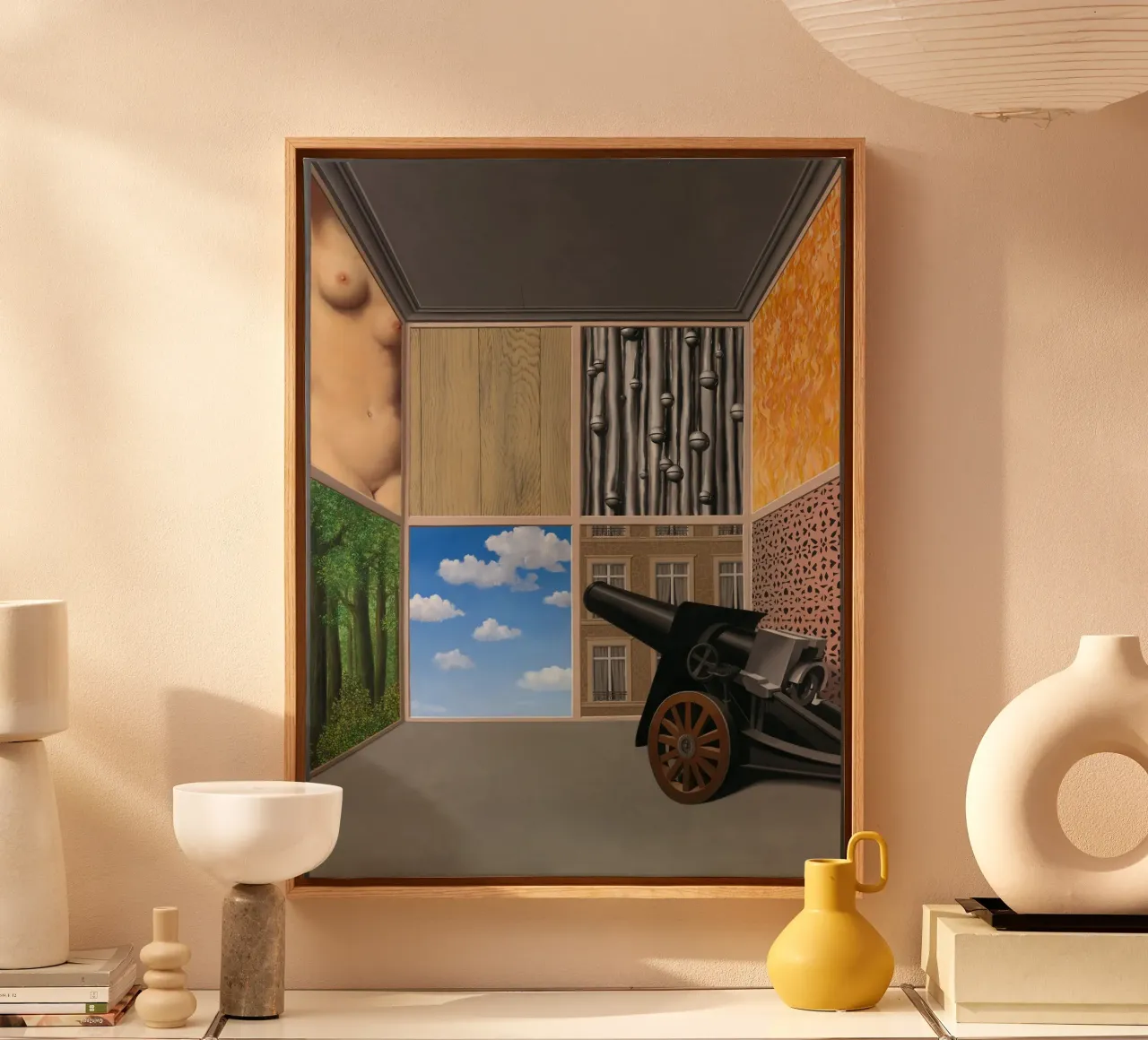René Magritte Sulla soglia della libertà (1937) tela con Cornice a cassetta da Classic Art Prints