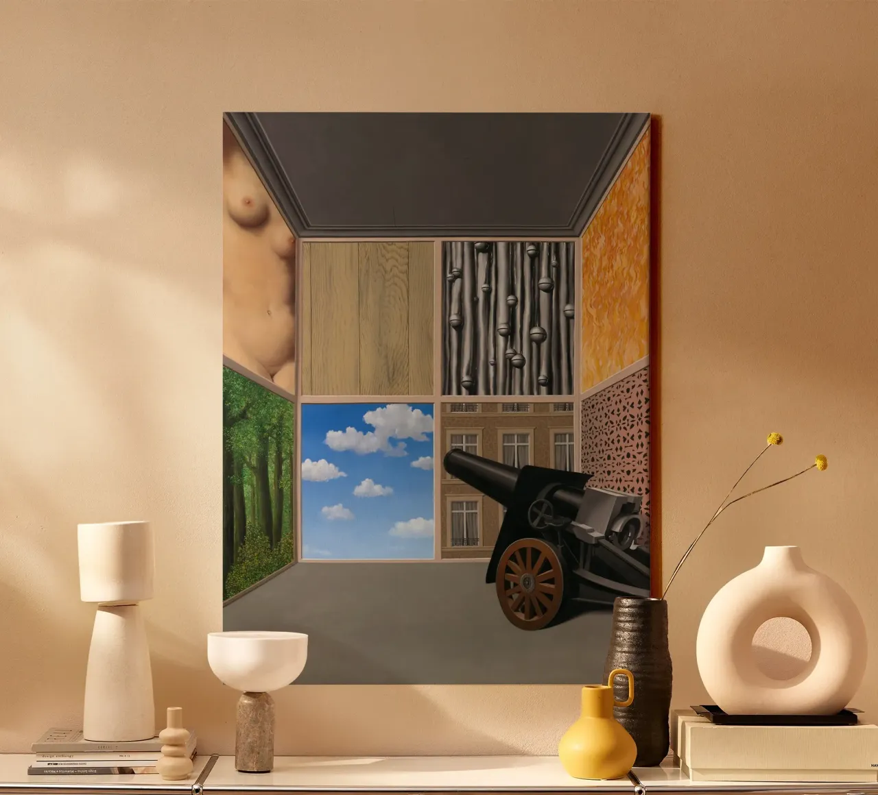 René Magritte Sulla soglia della libertà (1937) tela con Cornice a cassetta da Classic Art Prints