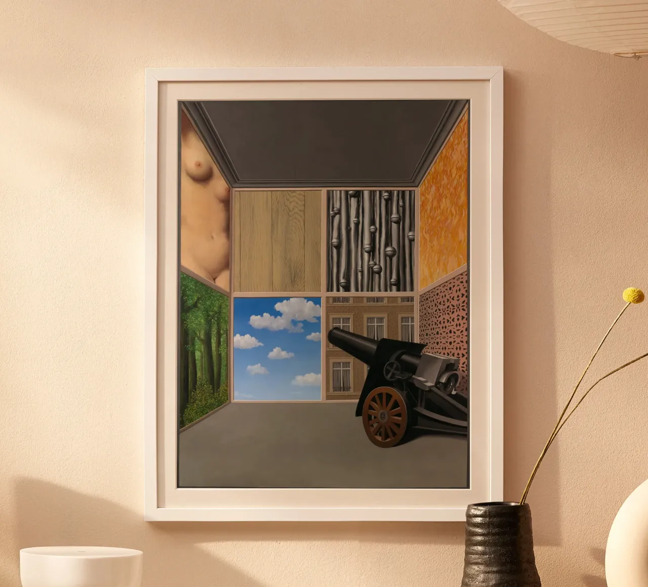 René Magritte Sulla soglia della libertà (1937) poster con telaio in alluminio da Classic Art Prints