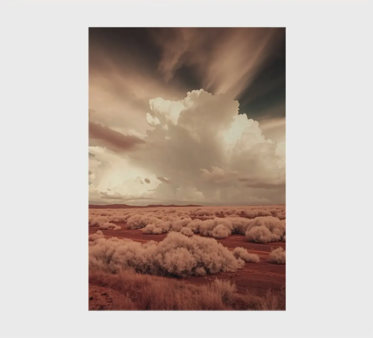 Vast desert landscape showcasing dramatic clouds & wildernes notebook by DesignDoodle