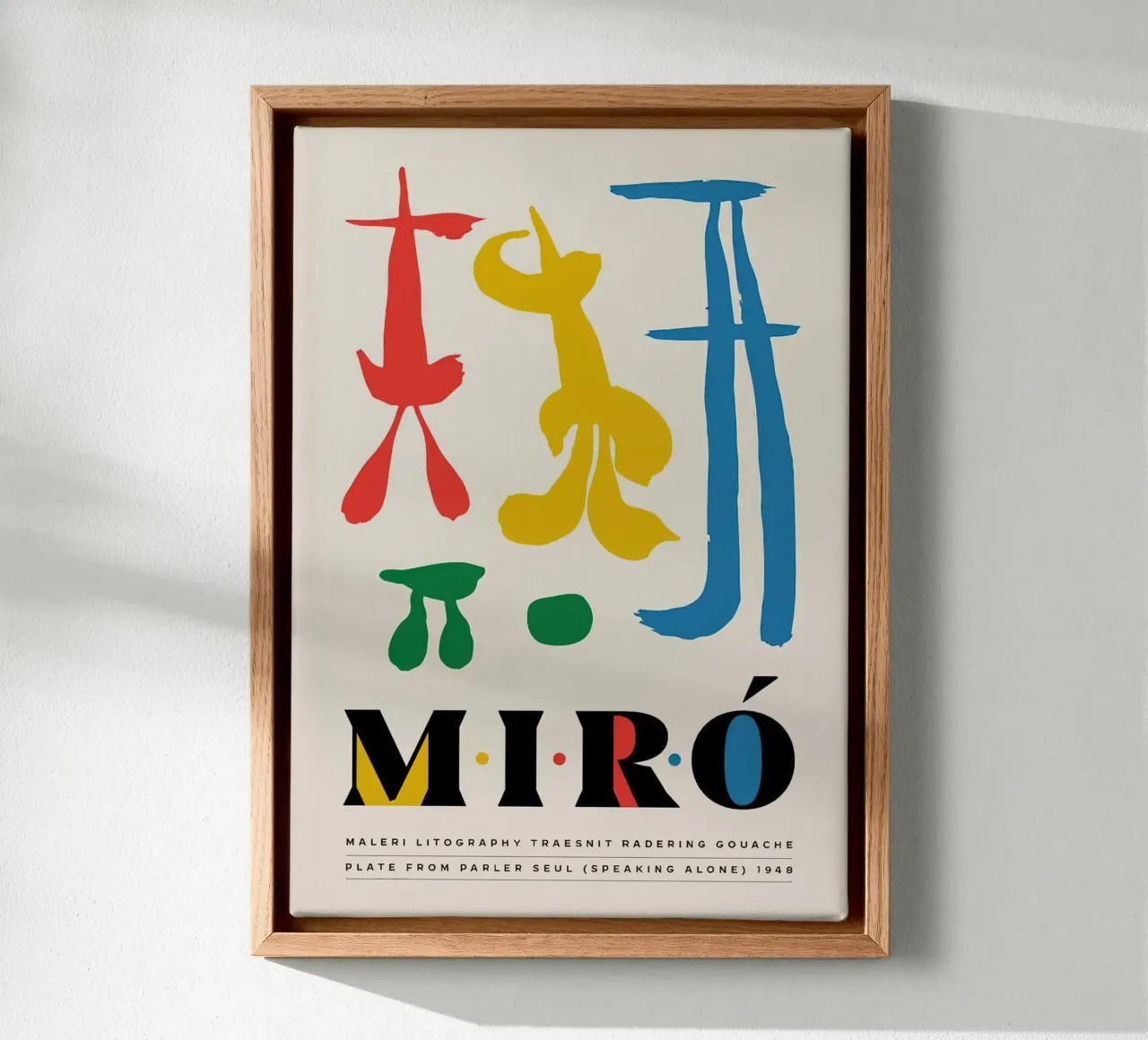 Miro 1948 tela con Cornice a cassetta da phillipp veisenberg