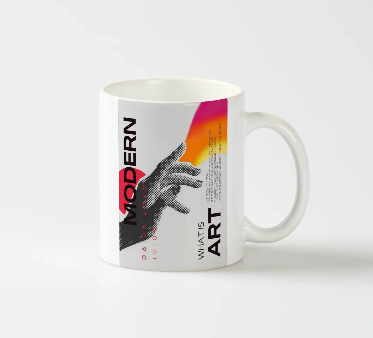 WHAT IS ART tazza in ceramica da Einfach Uebel