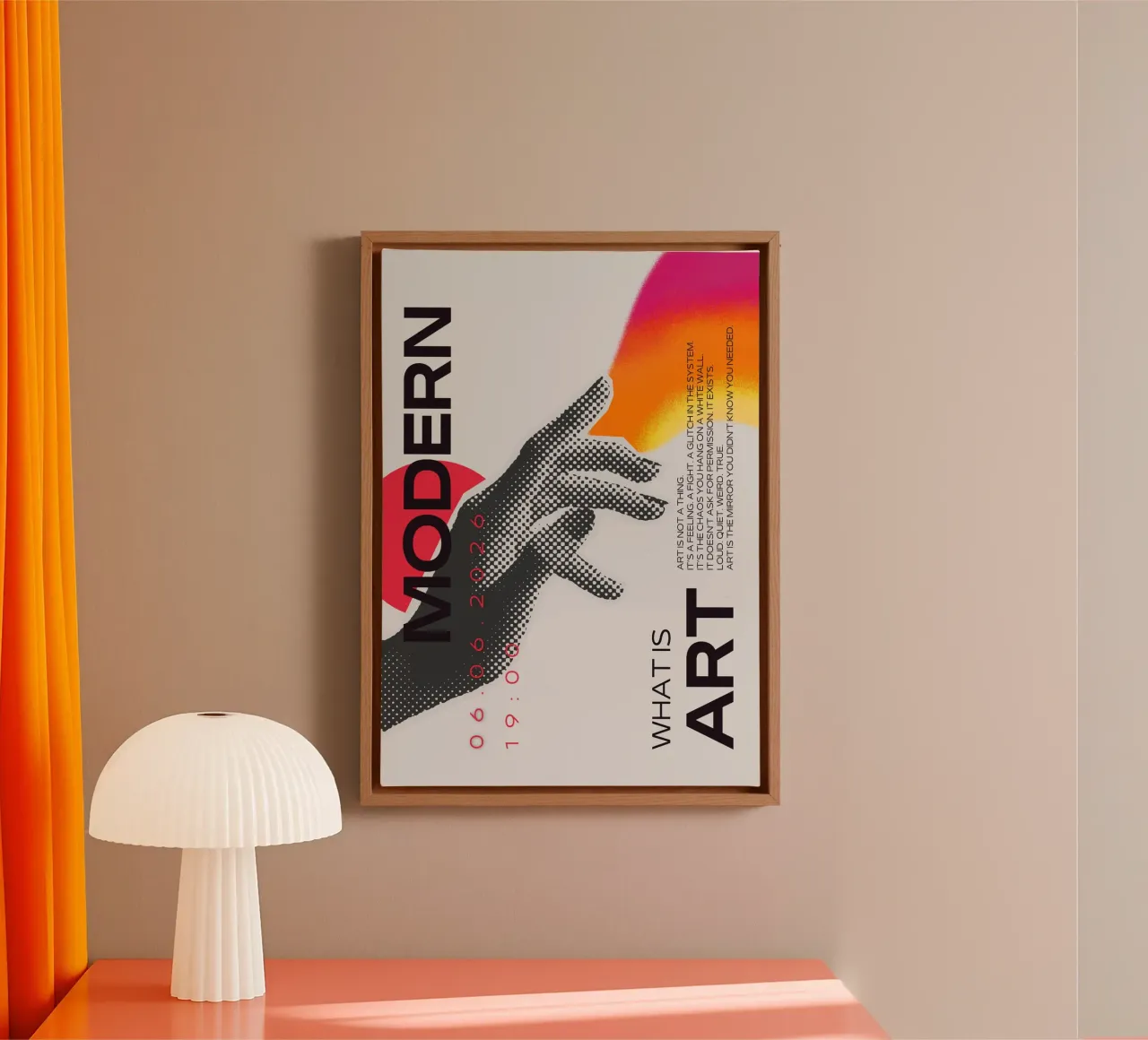 WHAT IS ART tela con Cornice a cassetta da Einfach Uebel