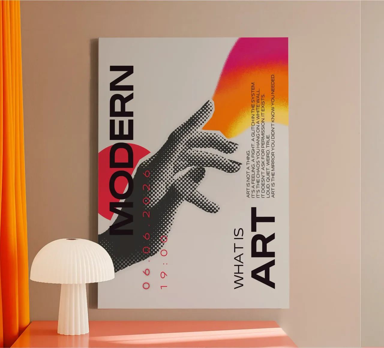 WHAT IS ART tela con Cornice a cassetta da Einfach Uebel