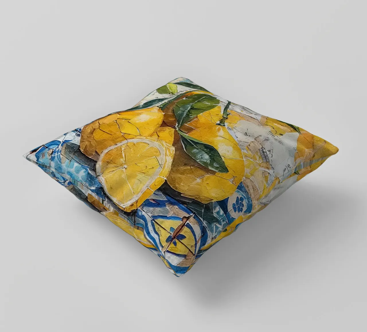 Lemons decorative cushion by LisaArtes