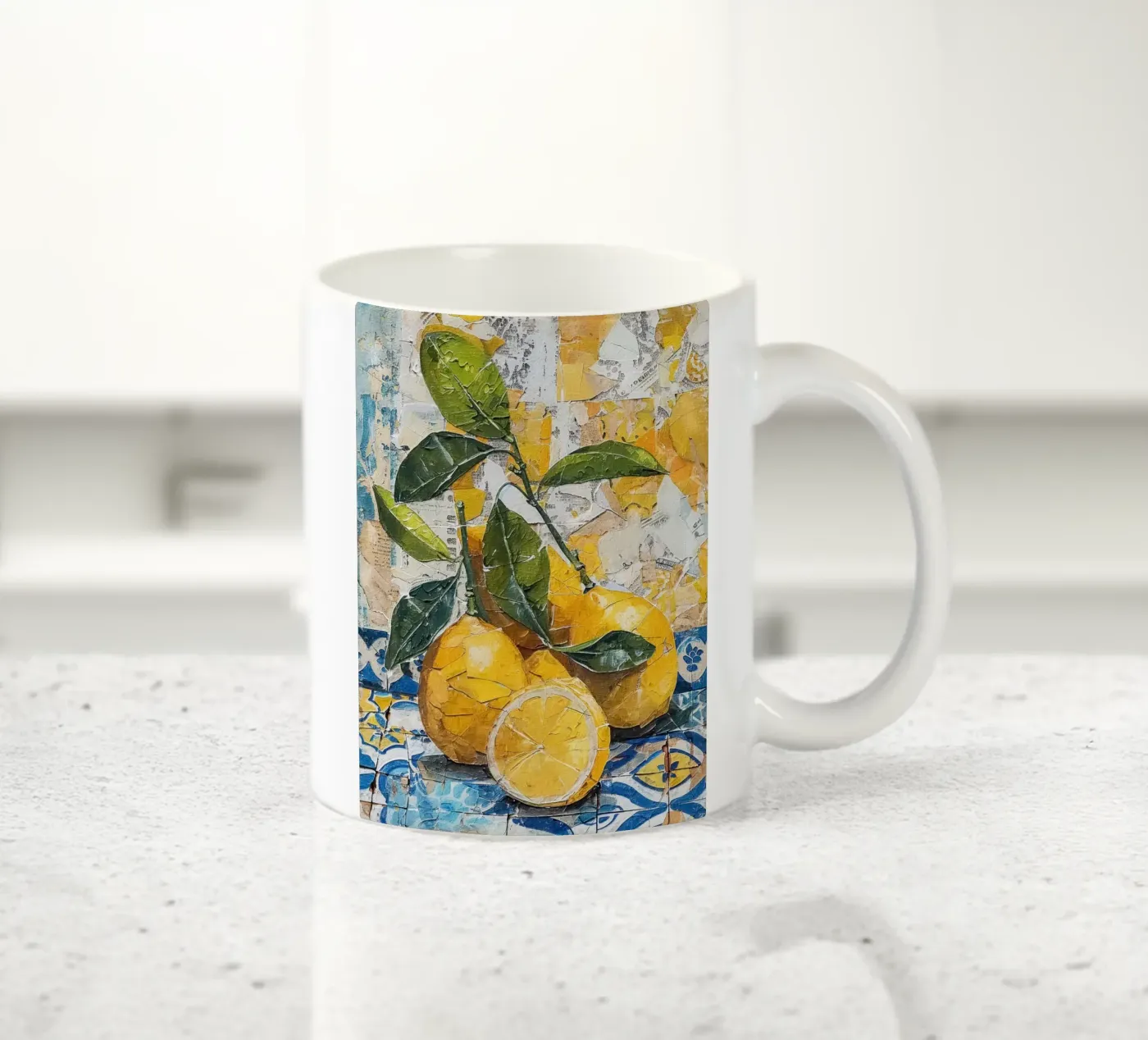 Lemons ceramic mug by LisaArtes
