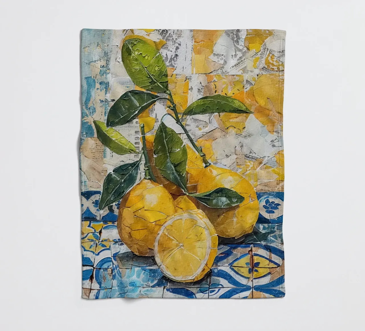 Lemons fleece blanket by LisaArtes
