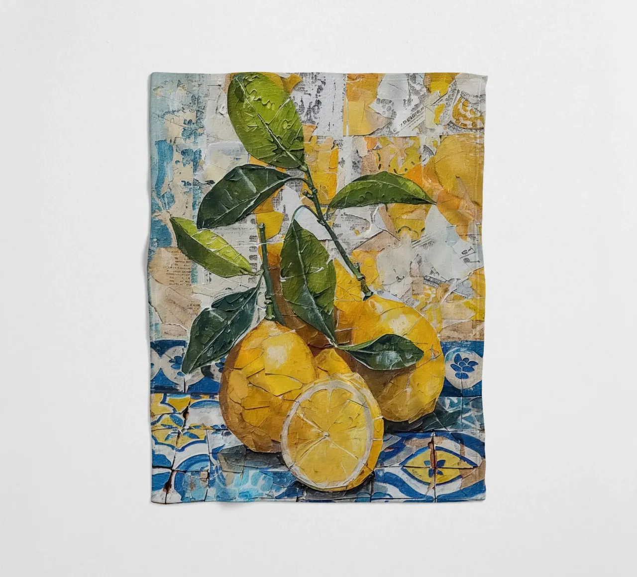 Lemons fleece blanket by LisaArtes