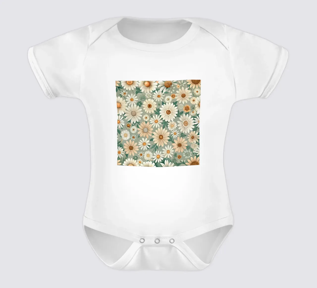 Daisy Reverie body neonato maniche corte da Botanical Pattern House