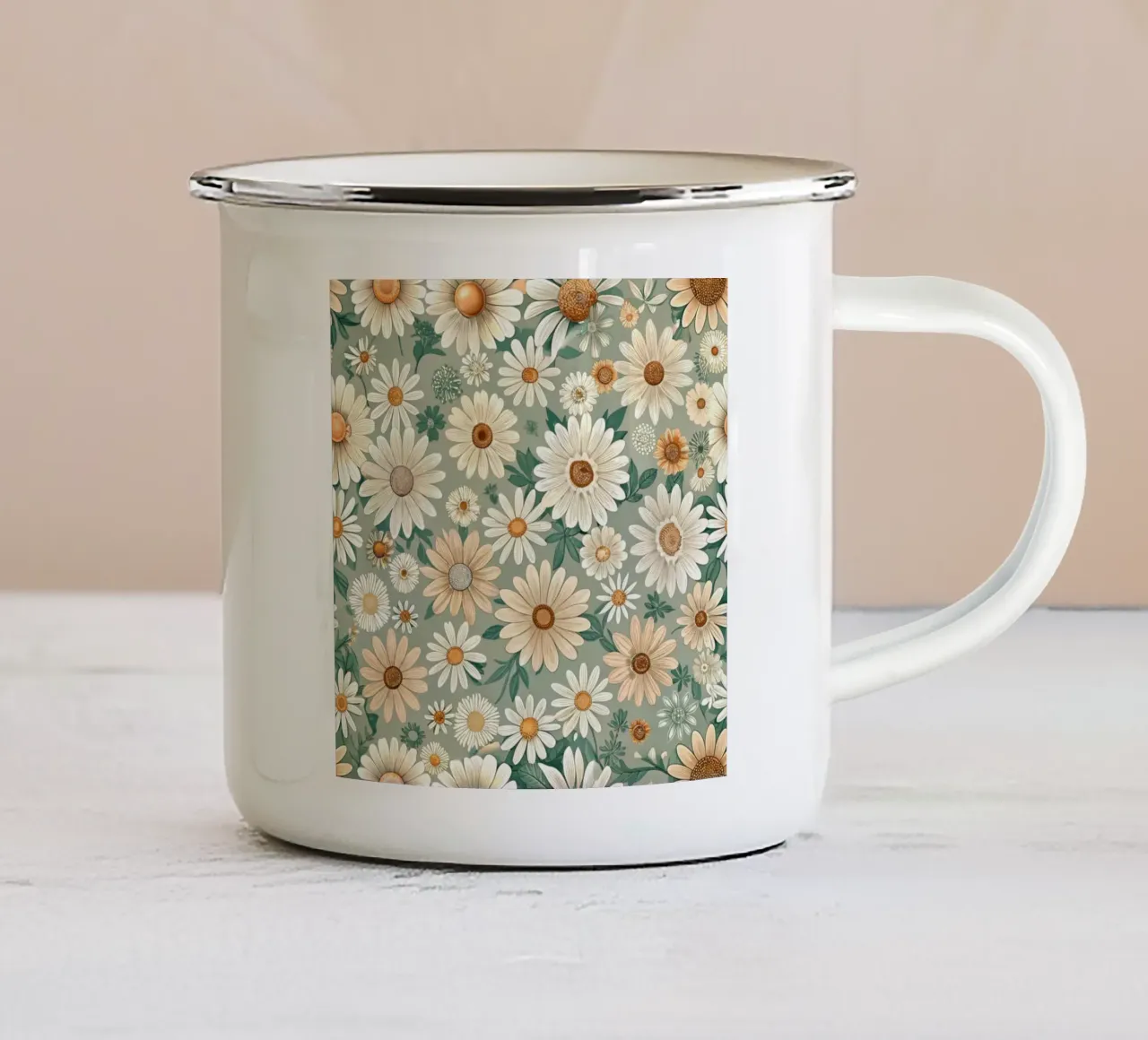 Daisy Reverie tazza in smalto da Botanical Pattern House