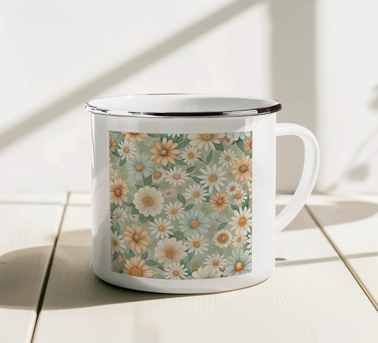 Daisy Reverie tazza in smalto da Botanical Pattern House