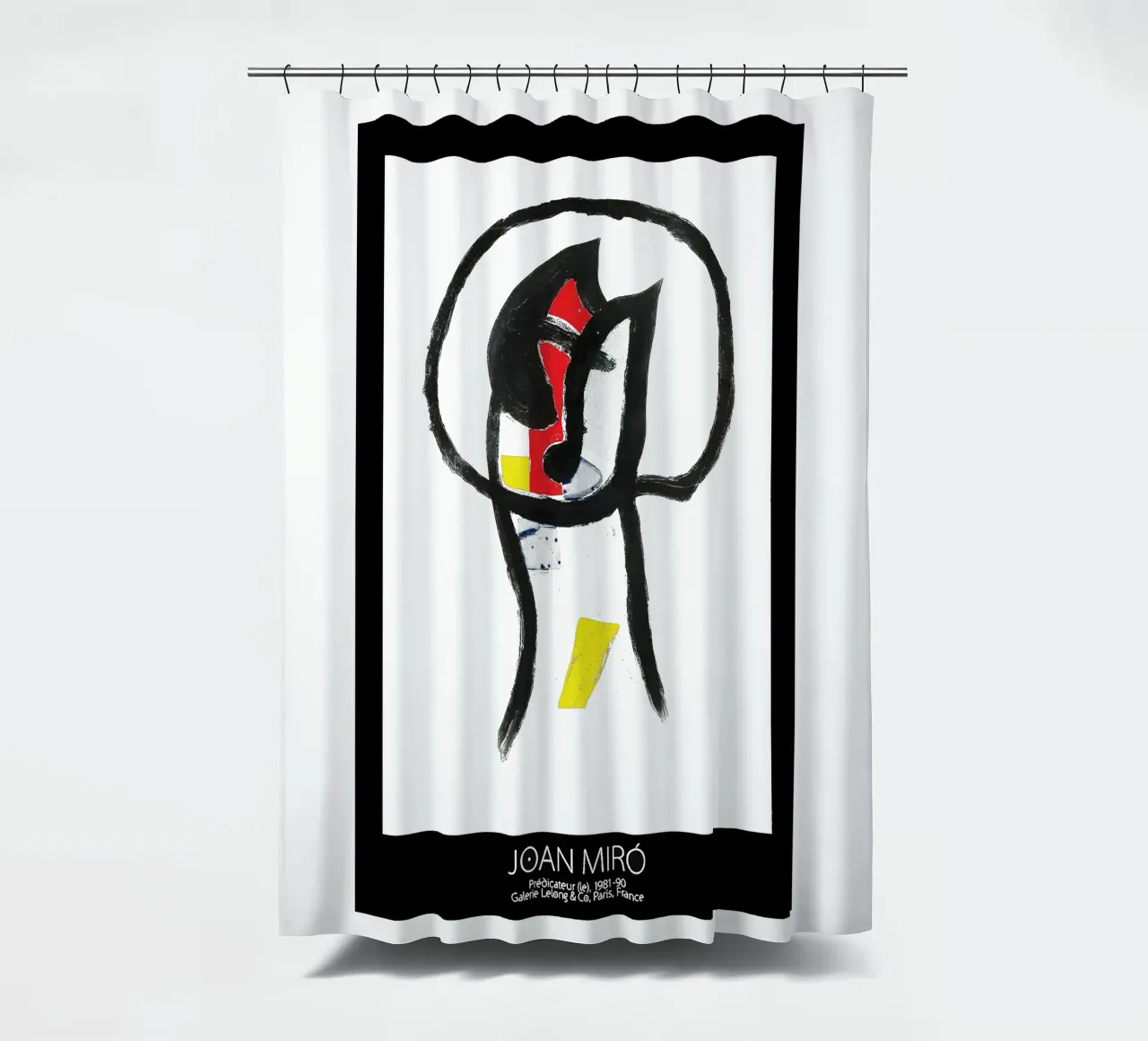 Joan Miro The Predator-1981 shower curtain by phillipp veisenberg