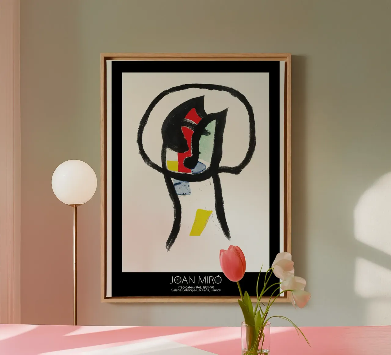Joan Miro Il predatore-1981 tela con Cornice a cassetta da phillipp veisenberg