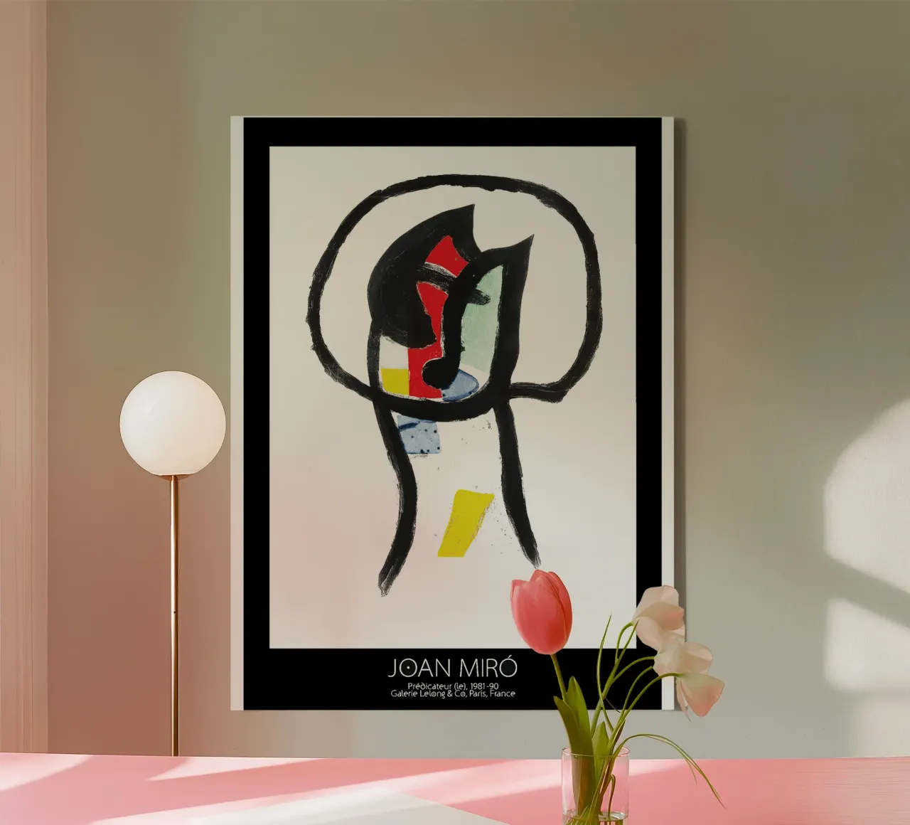 Joan Miro Il predatore-1981 tela con Cornice a cassetta da phillipp veisenberg