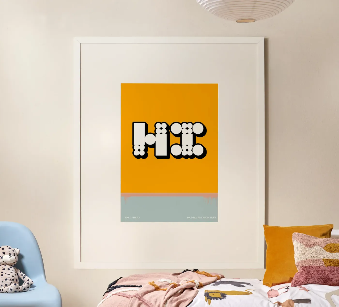 "HI" poster by SMRT STUDIO