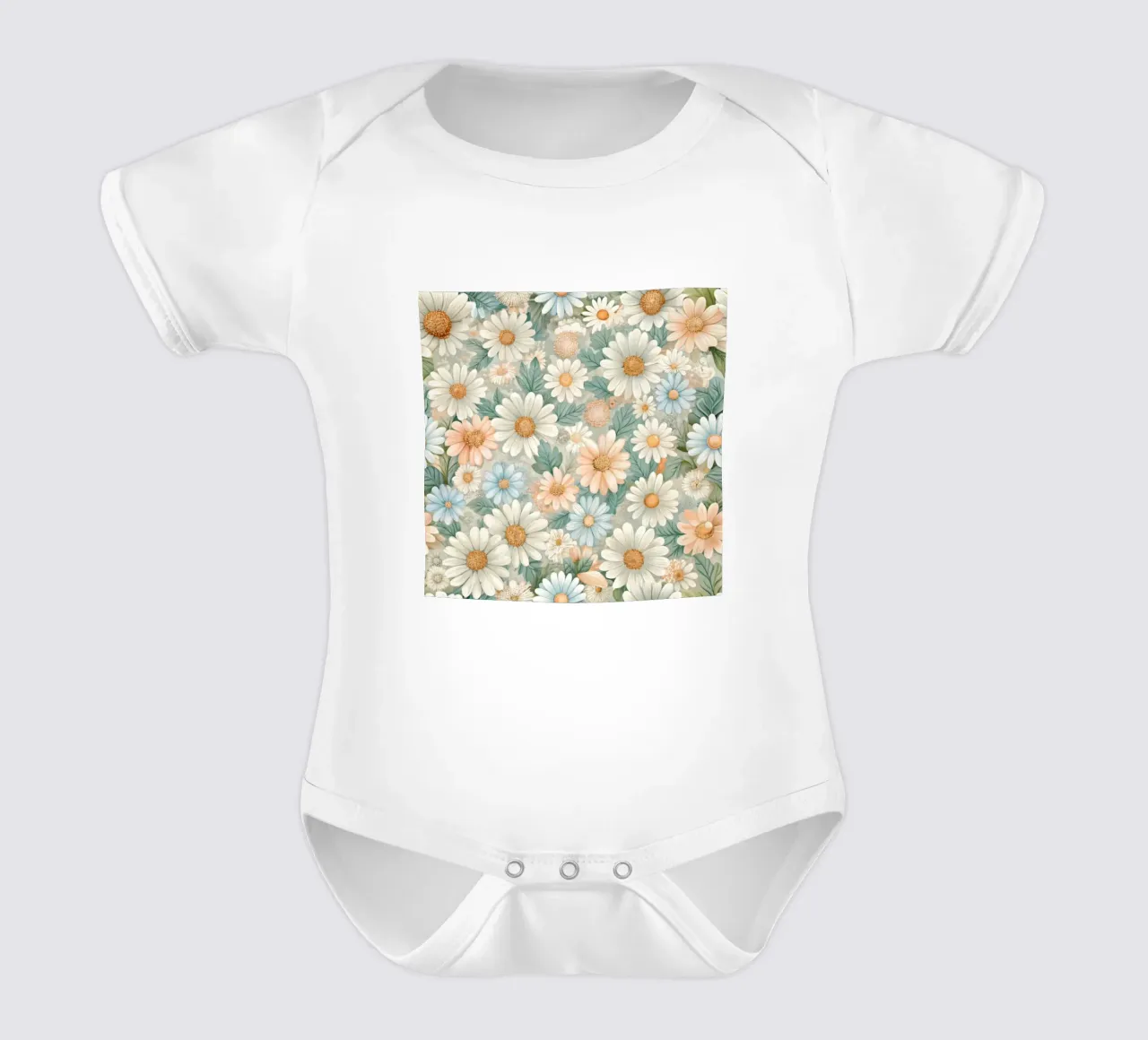Daisy Reverie body neonato maniche corte da Botanical Pattern House
