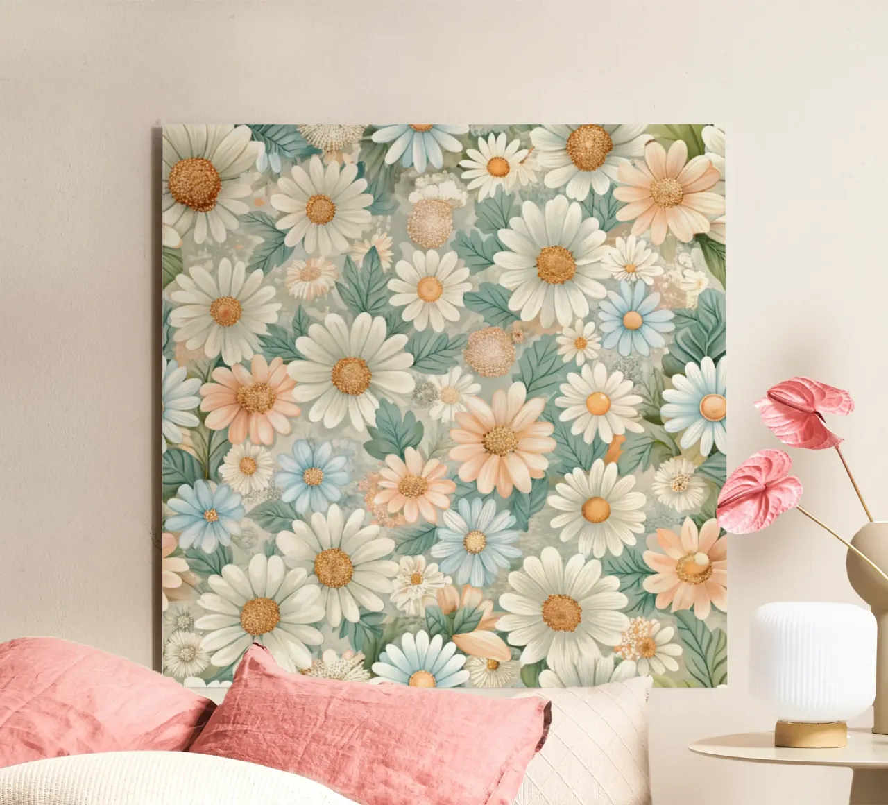 Daisy Reverie alu-dibond by Botanical Pattern House