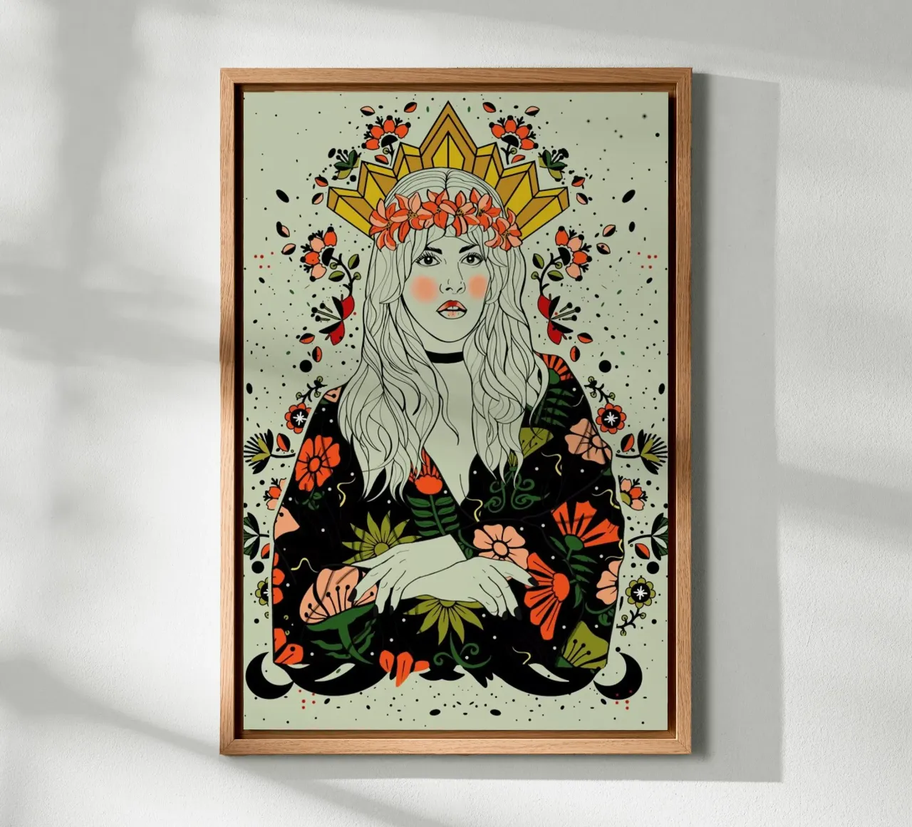 Stevie Nicks tela con Cornice a cassetta da Nettsch