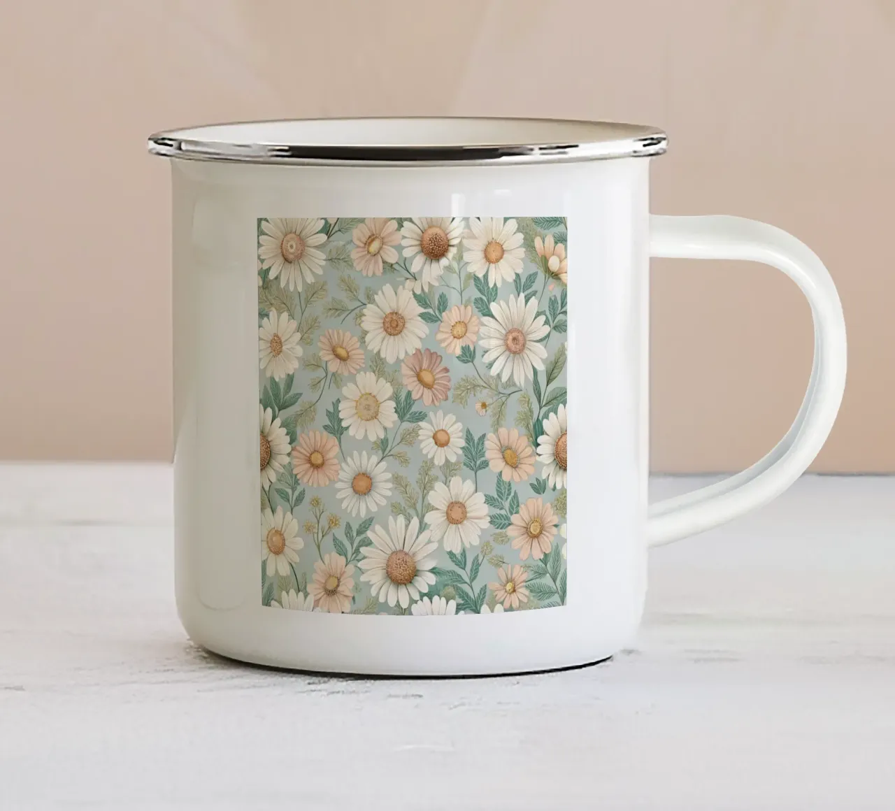 Daisy Reverie tazza in smalto da Botanical Pattern House
