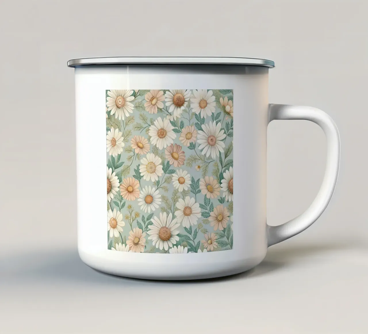 Daisy Reverie tazza in smalto da Botanical Pattern House