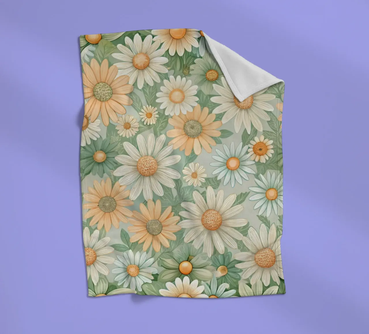 Daisy Reverie coperta in pile da Botanical Pattern House