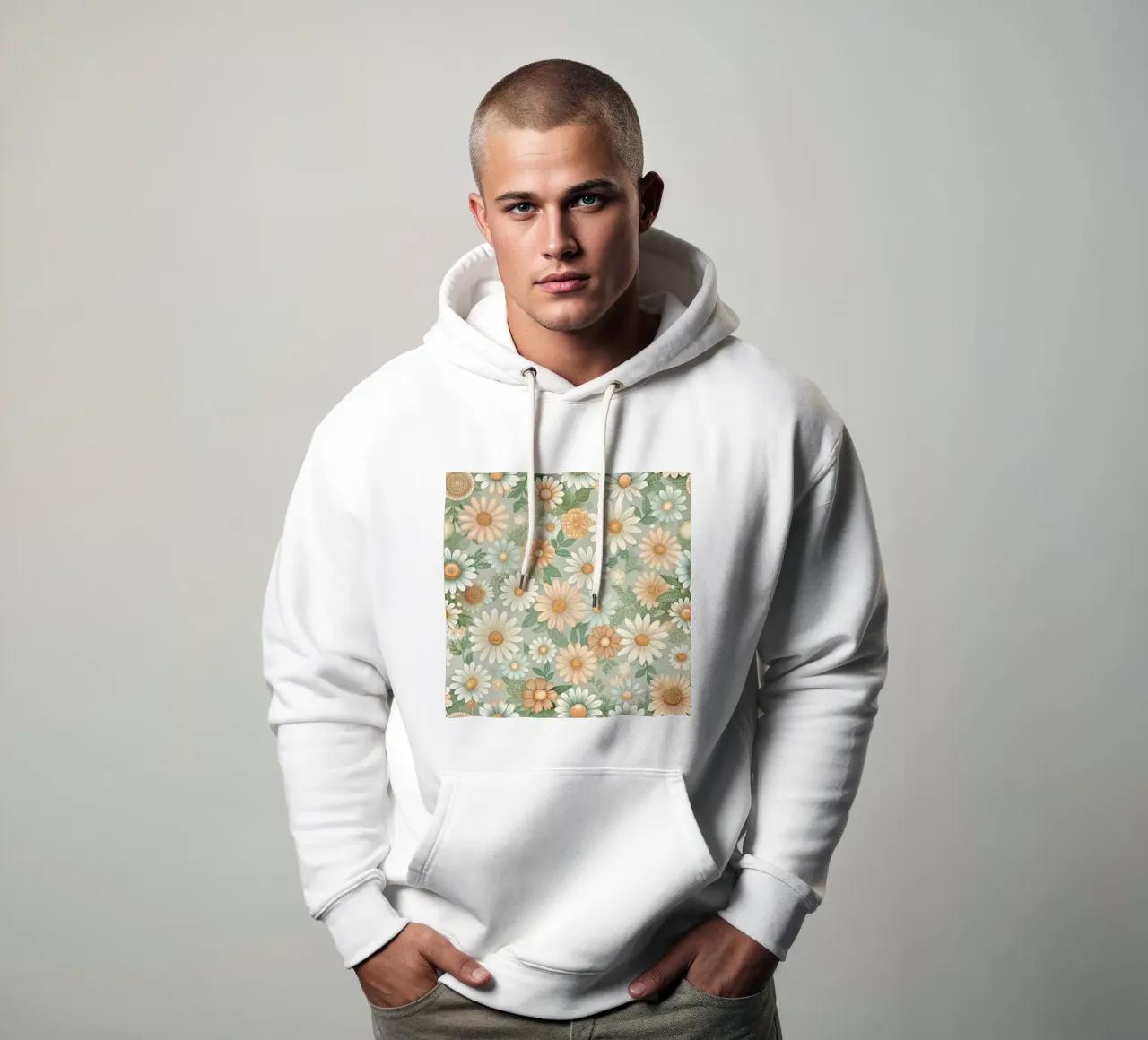 Daisy Reverie felpa con cappuccio da Botanical Pattern House