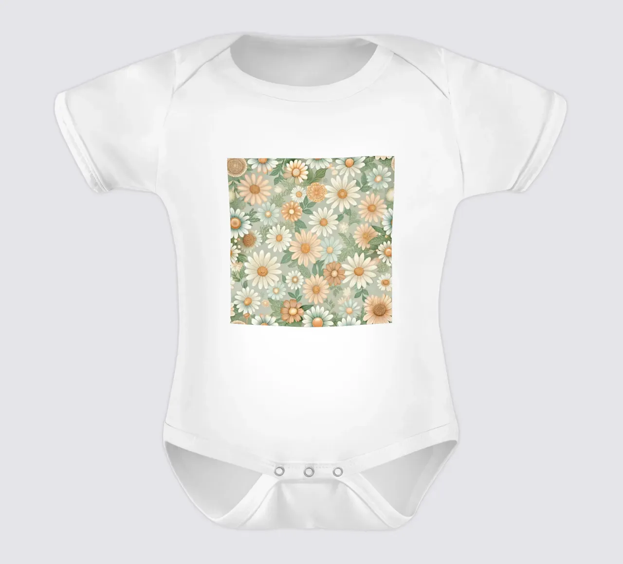 Daisy Reverie body neonato maniche corte da Botanical Pattern House