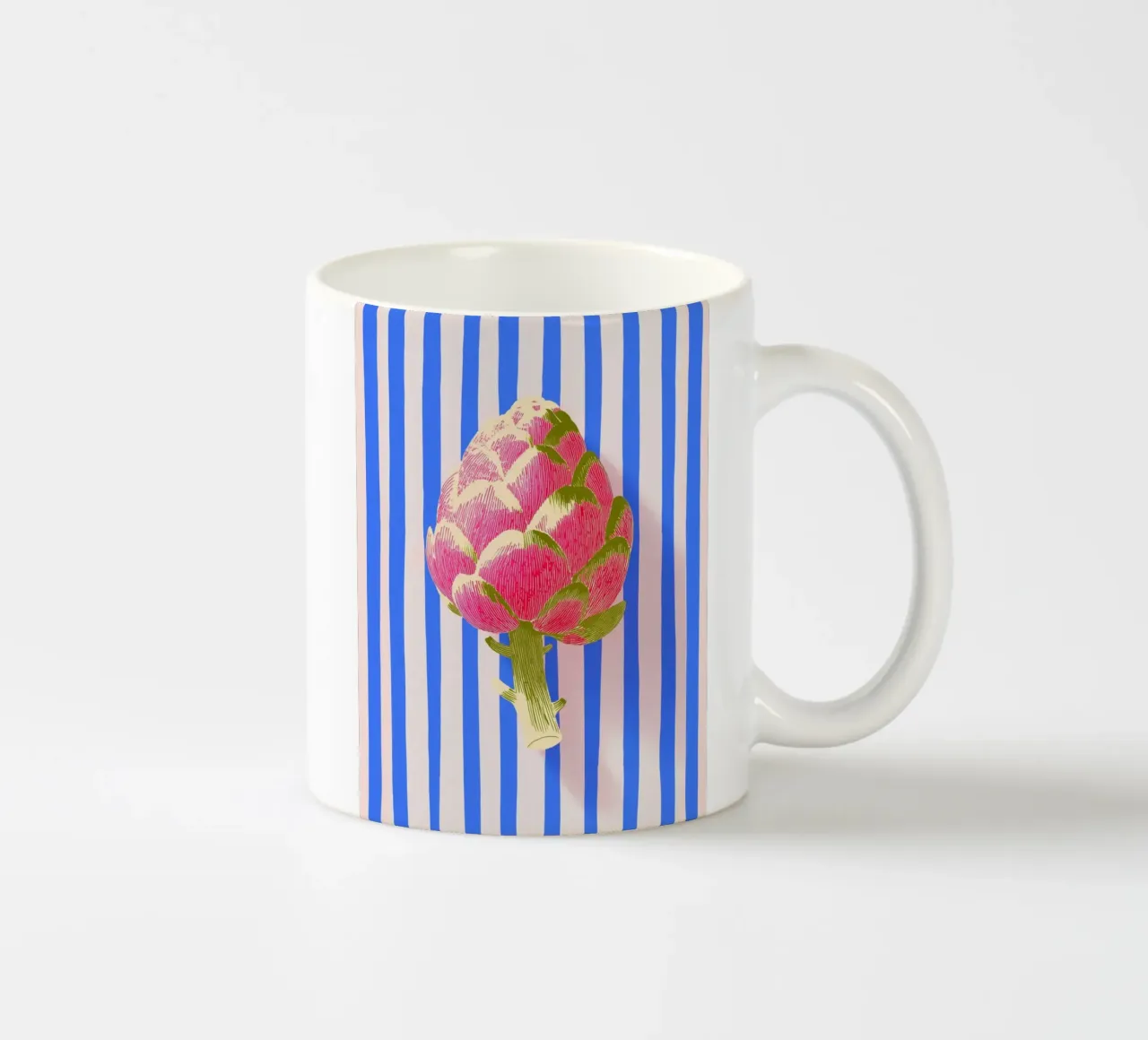 Il carciofo ama le strisce tazza in ceramica da Carinaprint