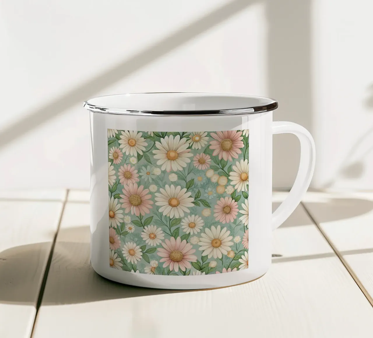 Daisy Reverie tazza in smalto da Botanical Pattern House