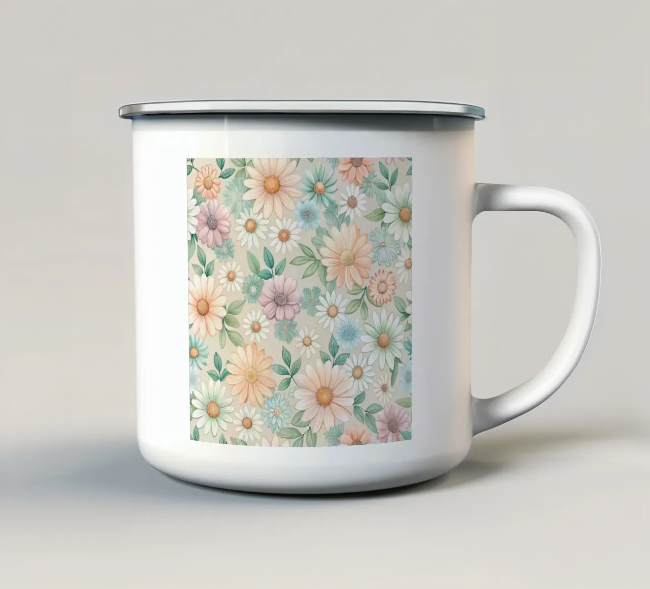 Daisy Reverie taza de esmalte de Botanical Pattern House