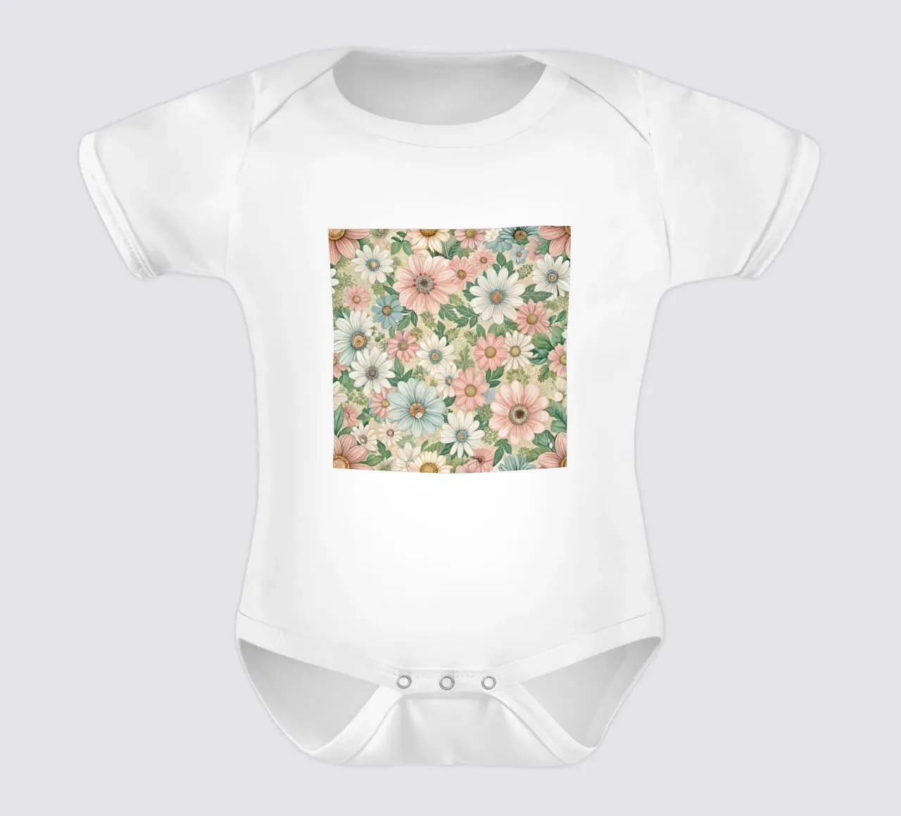 Daisy Reverie body neonato maniche corte da Botanical Pattern House