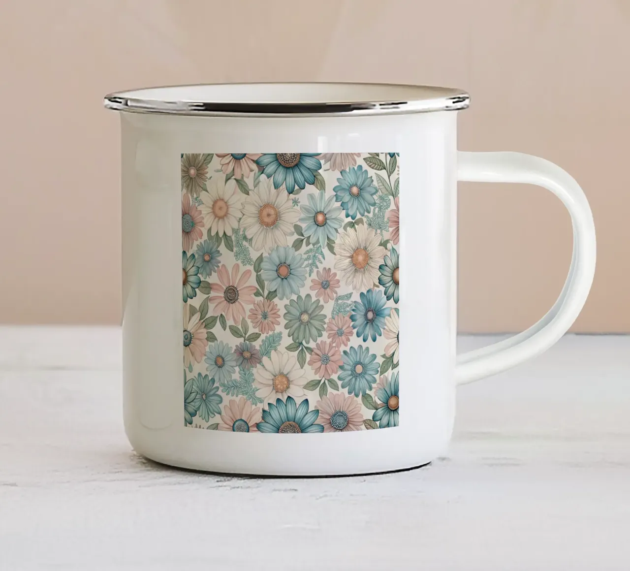 Daisy Reverie tazza in smalto da Botanical Pattern House
