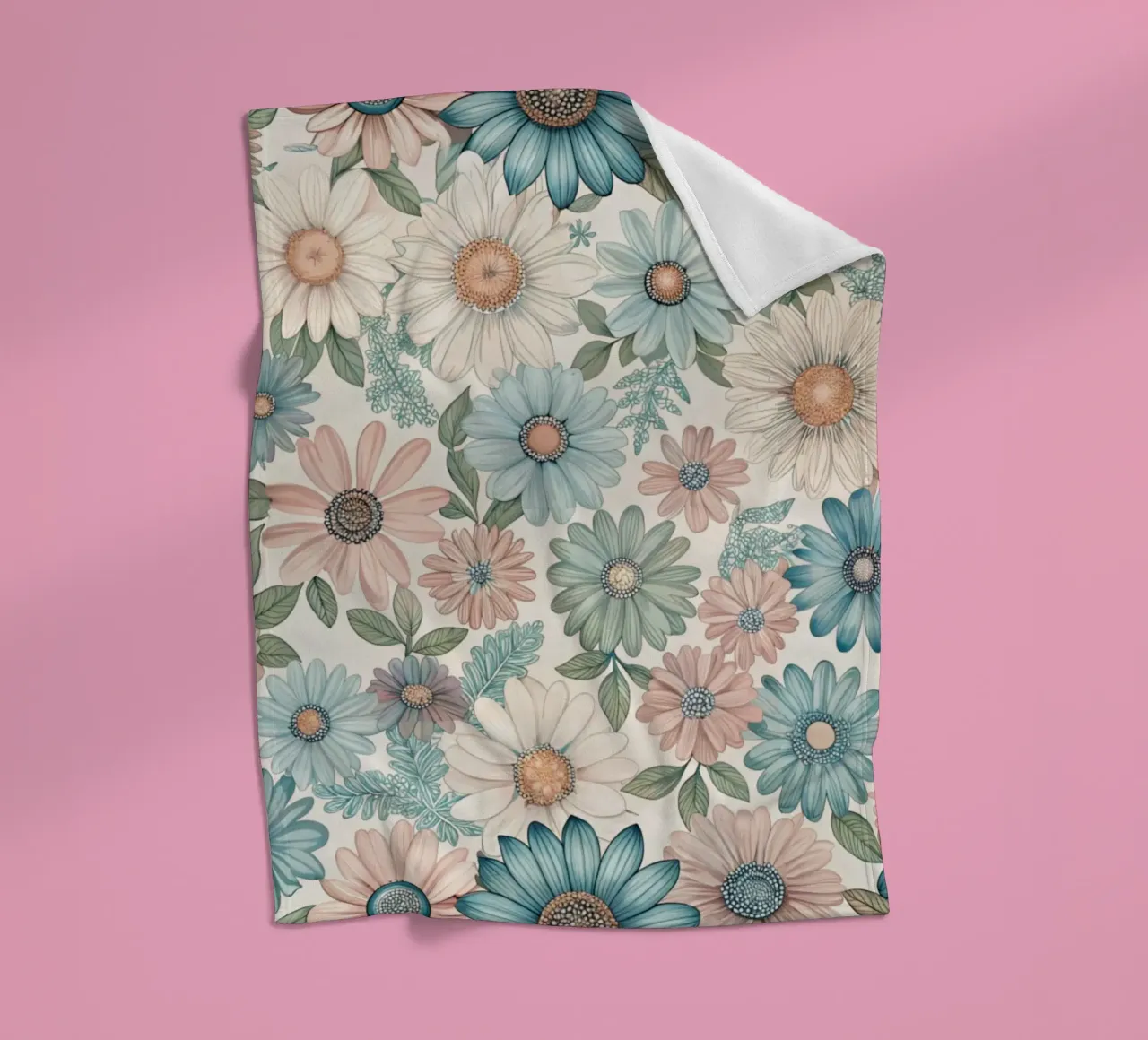 Daisy Reverie coperta in pile da Botanical Pattern House