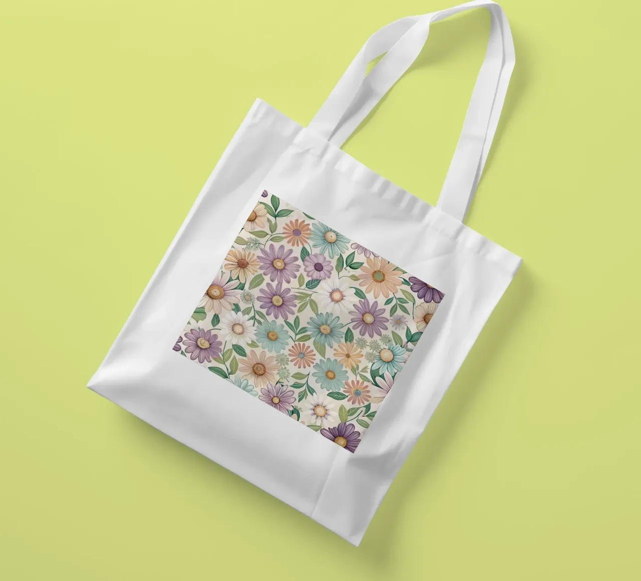 Daisy Reverie borsa in juta da Botanical Pattern House
