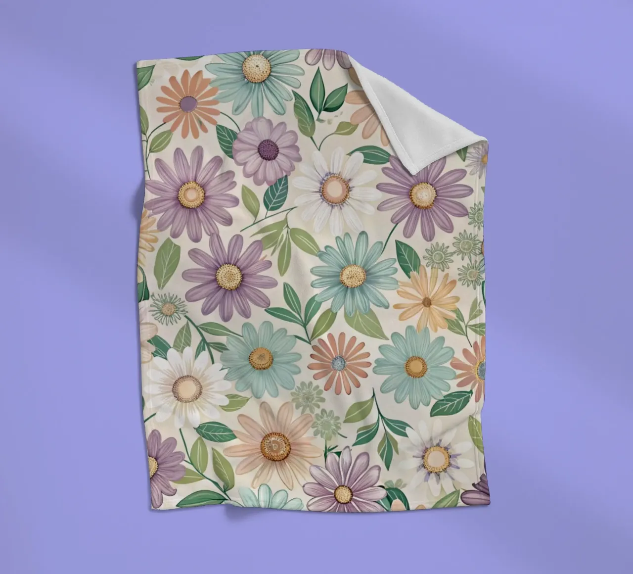 Daisy Reverie coperta in pile da Botanical Pattern House