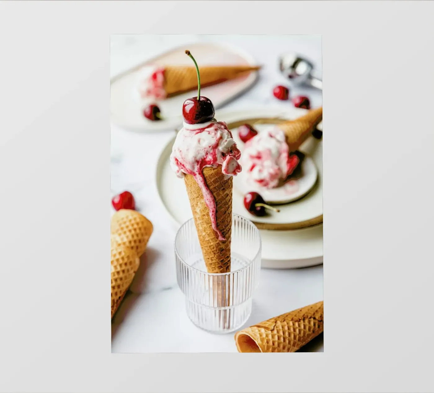 Kirsch Eis backlit film by Eat this