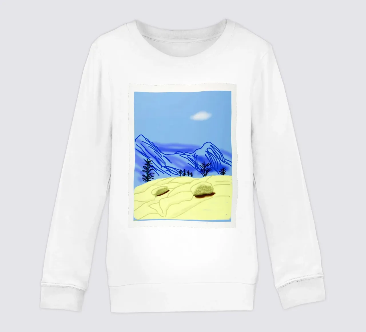 David Drawings Mountain kids sweatshirt by khanrosie